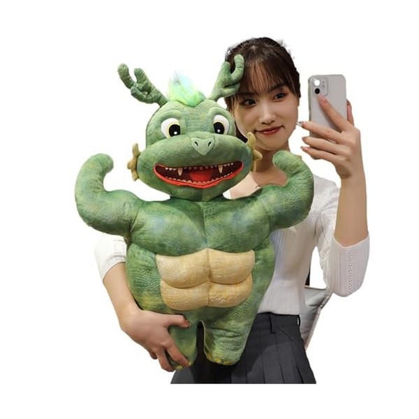 hanwen Jouet Dragon Chinois en Peluche 25 Pouces Année de la Masc