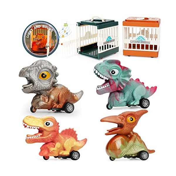 Gostock Jouets Dinosaures Pour Ans Petites Voitures Din