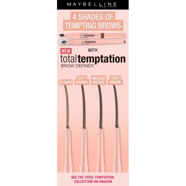 120 Medium Brown - Eyebrow Pencil Total Temptation Maybelline New York Gemey Maybelline 4,99 €