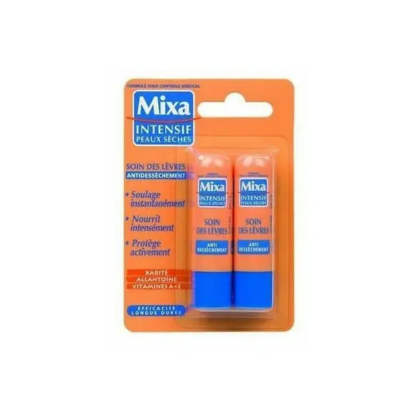 Pack de 2 Baume à Lèvres Soin des Lèvres Anti-Dessèchement de MIXA 2,50&nbsp;€