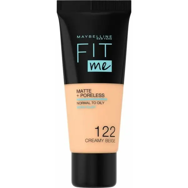 122 Beige - fundación FIT ME MATE y sin poros de Maybelline, Maybelline 6,99 €
