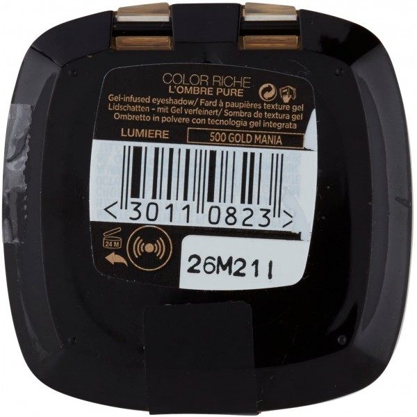 500 Mania de Ouro - a Sombra do ollo, de Cor-Ricos Sombra de Pura-L 'oréal París L' oréal 2,99 €