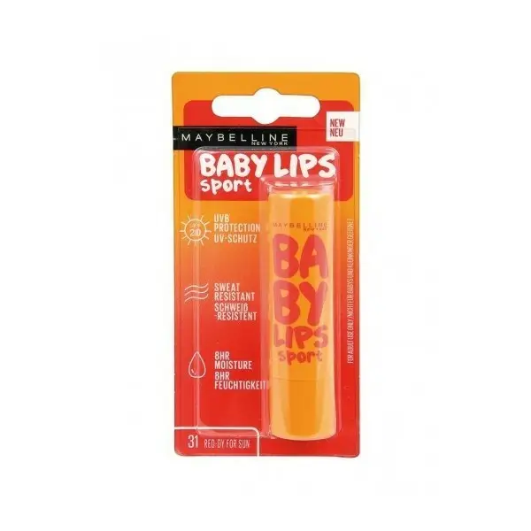 31 Rosso DY Per il Sole - Balsamo labbra Idratante Baby Lips Sport di Gemey Maybelline Maybelline 2,99 €