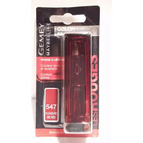 547 Pleasure me red - Rouge à lèvre Color Sensational Bold Gemey Maybelline Maybelline 4,00&nbsp;€