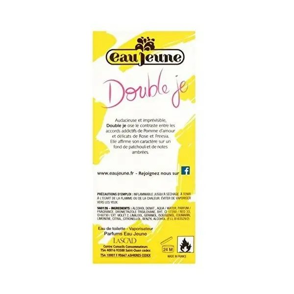 Doppel Je - Eau de Toilette Frau 48ml de Eau Jeune Eau Jeune 7,99 €
