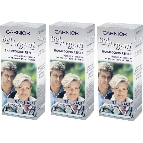 Set of 3 Bel Argent Reflection Shampoo (Dejaunise Gray or White Hair) by Garnier Garnier 14.99 €