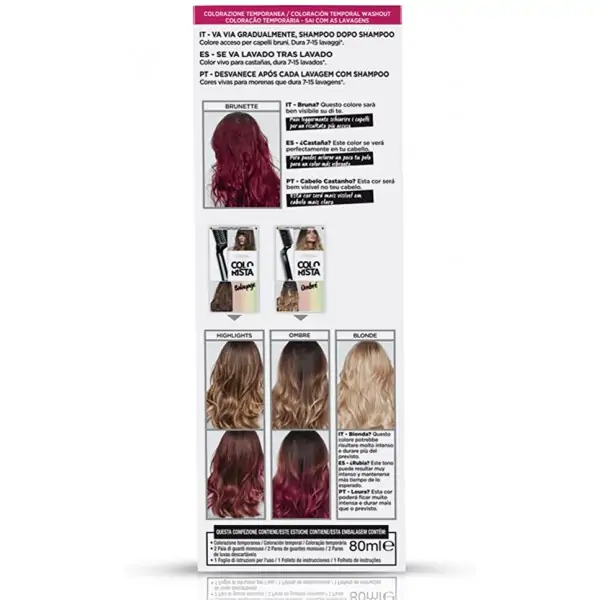 Burgundy Hair - Coloration Colorista Wash Out de L'Oréal Paris L'Oréal 5,00 €