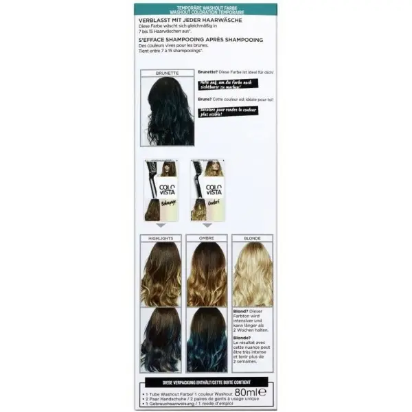 Turquoise Hair - Colorista Wash Out coloring by L'Oréal Paris L'Oréal 3,99 €
