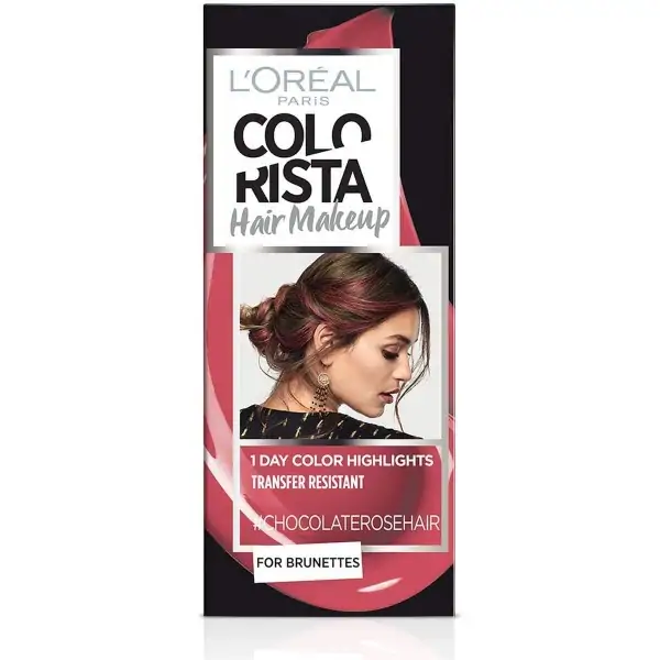 Chocolate Rose Hair - Coloration Éphémère Colorista Hair Makeup de L'Oréal Paris L'Oréal 0,50 €