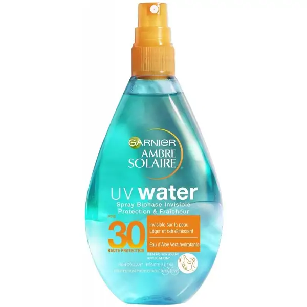 Protector de auga Protector solar anti-UV transparente SFP30 Ambre Solaire / Delial (embalaxe española) de Garnier Garnier 4,99
