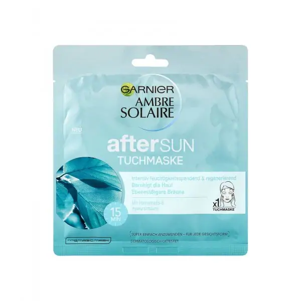 Amber Solaire Ultra Hydratating / Regenerating After-Sun Sheet Mask (envase alemán) de Garnier Garnier 2,99 €