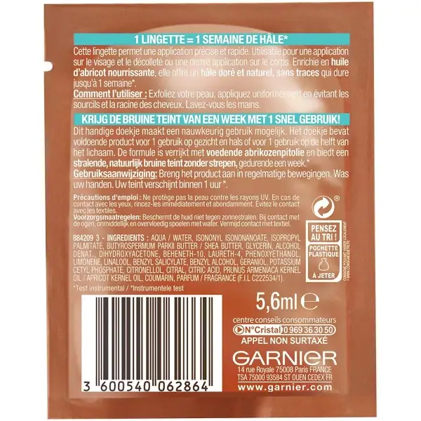 Garnier Garnier Ambre Solaire Bronzeur Limpeza natural para o rostro e o corpo 2,99 €