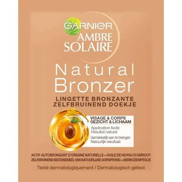 Garnier Garnier Ambre Solaire Bronzeur Limpeza natural para o rostro e o corpo 2,99 €