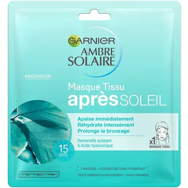 Amber Solaire Eguzkiaren ondorengo maindire hidratatzaile / birsortzaile ultra maskara (ontzi alemaniarrak) Garnier Garnier-ek
