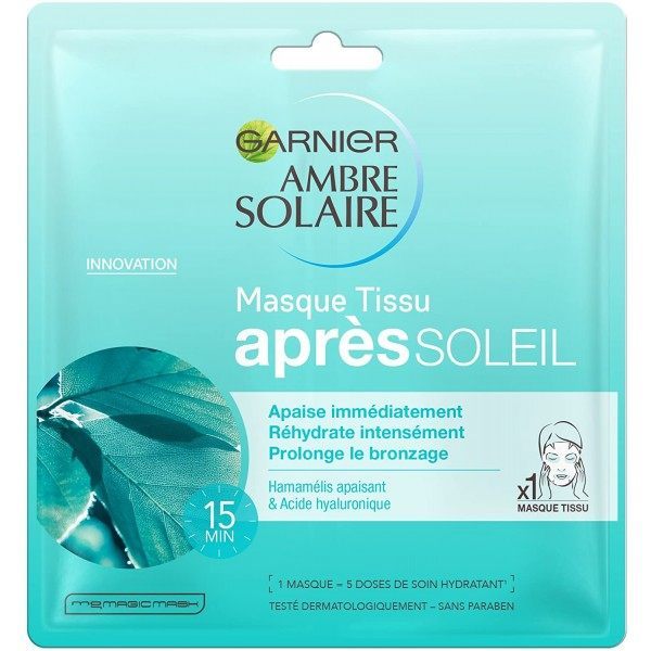 Amber Solaire Ultra Moisturizing / Regenerating After-Sun Sheet Mask (Duitse verpakking) van Garnier Garnier € 2,99