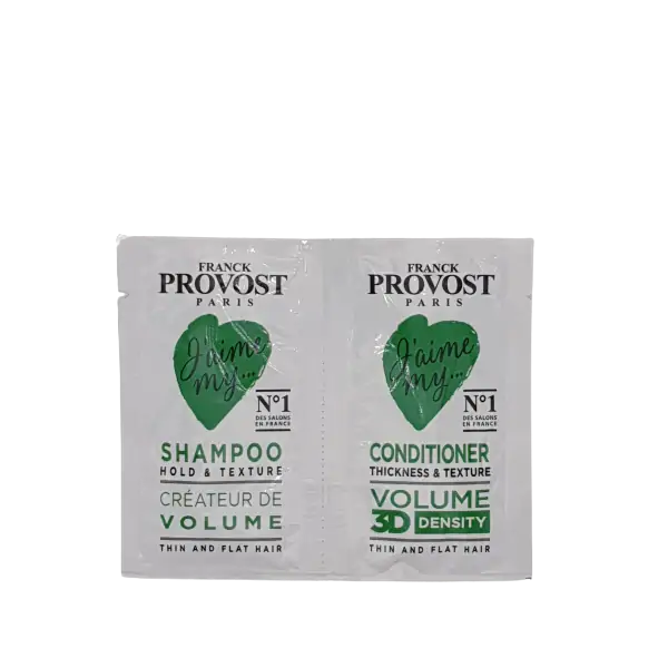 Lot of 25 Shampoo + Conditioner Sachets (2 x 10ml) Hold and Texture Volume Creator by Franck Provost Franck Pro ...