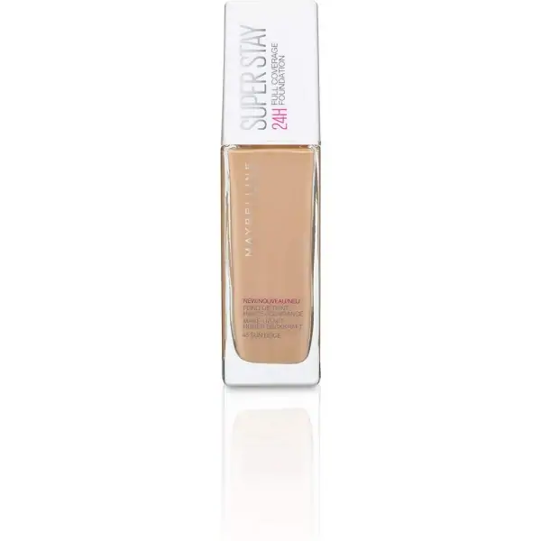 048 Sol Beige / Beige Soleado - base de maquillaje Fluida Superstay 24H de Gemey Maybelline