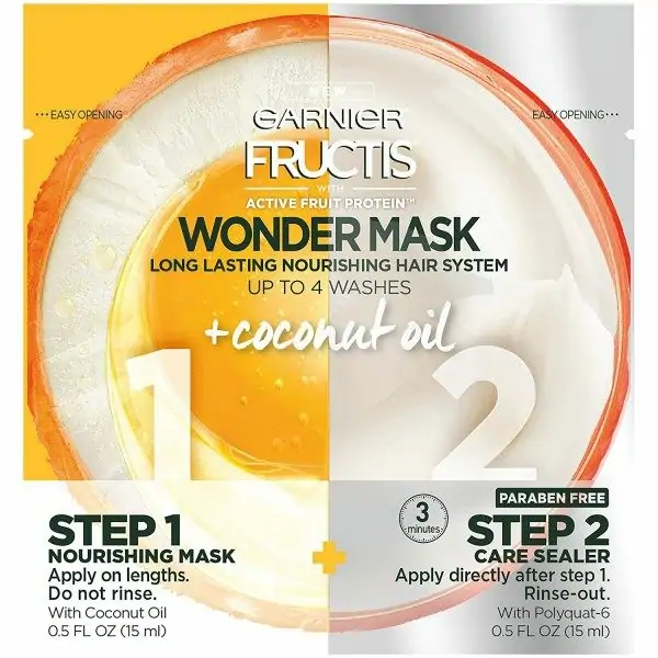 Wonder Mask + Mascarilla hidratante para el cabello con aceite de coco de Garnier Fructis Garnier 1,99 €