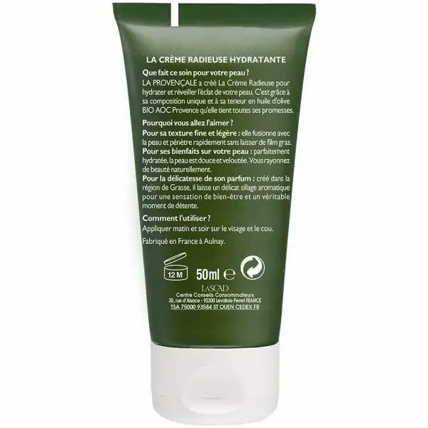 Strahlende Feuchtigkeitscreme Gesichtspflege Zertifiziertes Bio-Olivenöl AOC Provence aus La Provençale La Provençale € 6,99