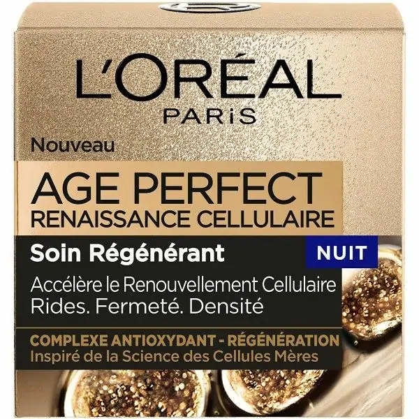 Soin Nuit Régénérant Anti-Relâchement & Vitalité Renaissance Cellulaire Age Perfect de L'Oréal Paris L'Oréal 9,99 €
