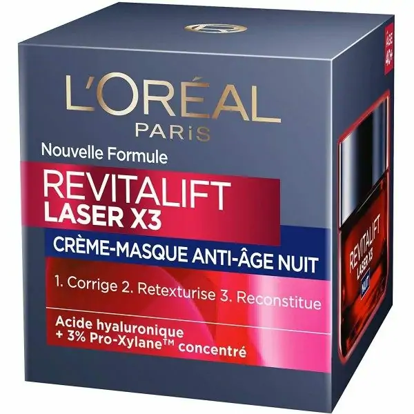 Revitalift Laser X3 Crema de noche con ácido hialurónico antiedad de L'Oréal Paris L'Oréal 9,99 €
