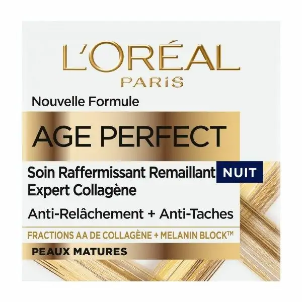 Soin Nuit Ré-Hydratant Anti-Relâchement & Anti-Tâches Age Perfect de L'Oréal Paris L'Oréal 7,00 €