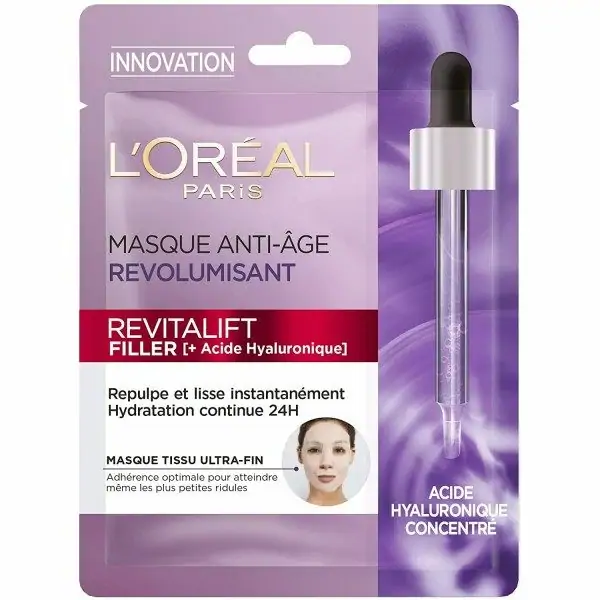 Masque Tissu Anti-Âge Revolumisant Revitalift Filler À l'Acide Hyaluronique Pur de L'Oréal Paris L'Oréal 3,00 €