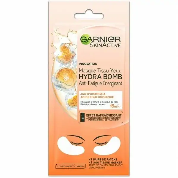 Máscara de ollos antifatiga energizante Skinactive Hydrabomb de Garnier 2,94 €