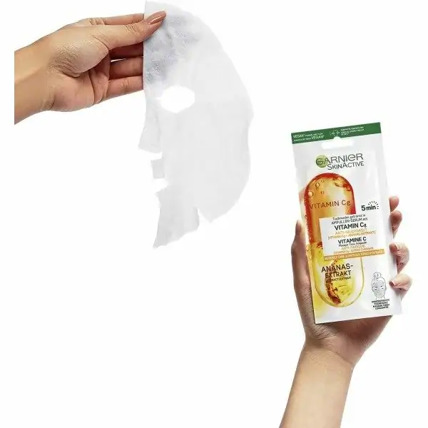 Garnier SkinActive Anti-Fatigue Ampoule Sheet Mask Vitamina C e extracto de piña Fórmula vegana Garnier 3,38 €
