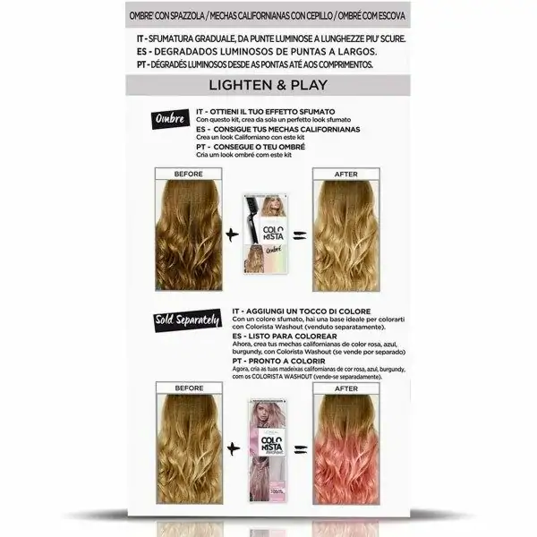 L'Oréal Paris L'Oréal Colorista Ombre Effect Kit per la colorazione dei capelli Pennello incluso € 6,99,