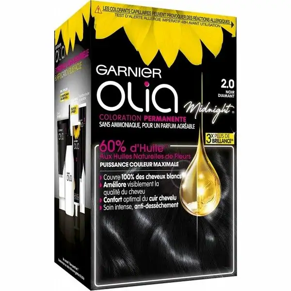 2.0 Noir Diamant - Permanente Haarfarbe ohne Ammoniak mit natürlichen Oliablütenölen von Garnier Garnier 6,92 €