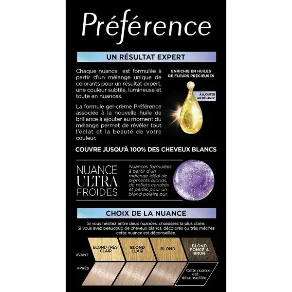 9.12 Siberia (Biondo cenere perla molto chiaro) - L'Oréal Paris L'Oréal Preference Tinta permanente per capelli 8,92 €