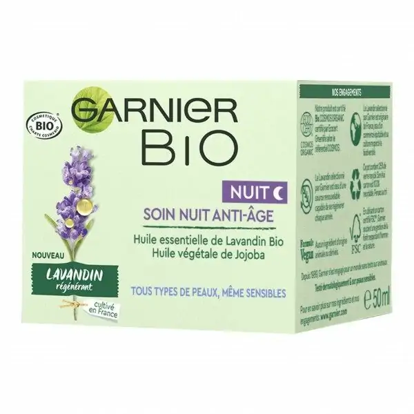 Nachtcrème Anti-verouderingsverzorging Biologische Lavandin Essentiële Olie van Garnier Bio Garnier 9,77 €