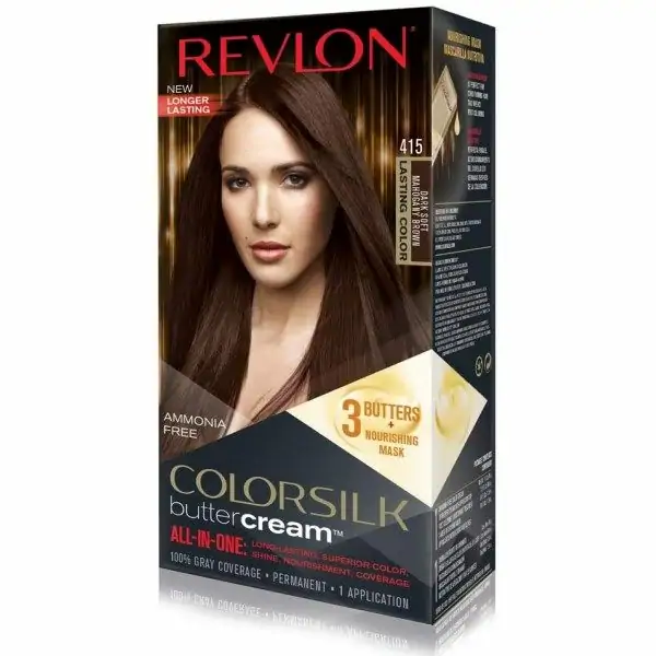 415 Dark Soft Mahogany Brown - COLORSILK Ammonia-Free Permanent Hair Color by Revlon Revlon 6,32 €