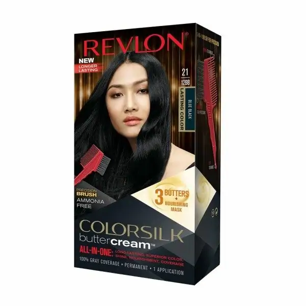 21 Blau Schwarz - COLORSILK Ammoniakfreie permanente Haarfarbe von Revlon Revlon 6,32 €