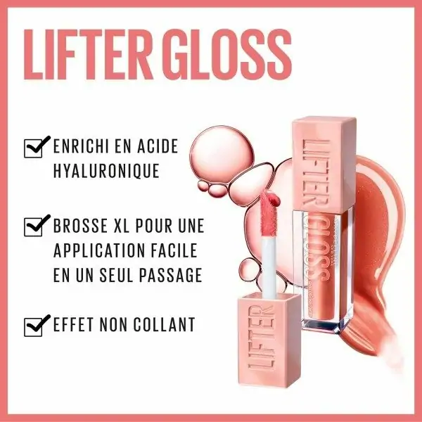 001 Pearl - Lip Gloss Lifter Gloss Enriquecido con Ácido Hialurónico de Gemey Maybelline Maybelline 5,62 €