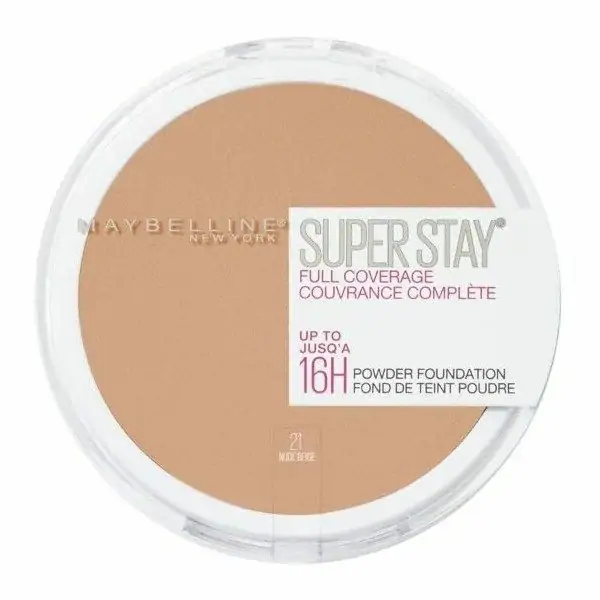 21 Nude Beige / Beige Doré - Poudre Compacte Waterproof Superstay Haute Couvrance 16H de Maybelline New York Maybelline 6,47 €