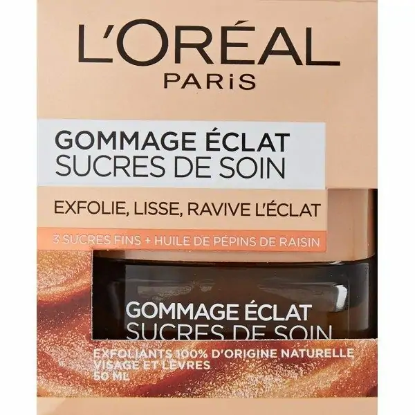 Gommage Eclat Sucres de Soin à L'Huile de Pépins de Raisin de L'Oréal Paris L'Oréal 4,40 €