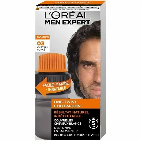 03 Dark Chestnut - Color de cabelo para homes One Twist Hair Color de L'Oréal Paris Men Expert Garnier 5,33 €