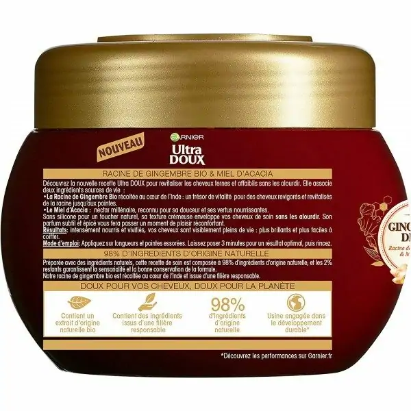 Garnier Ultra Doux Ginger De Vie Ile ahulduentzako ile-maskara biziberritzailea 4,99 £