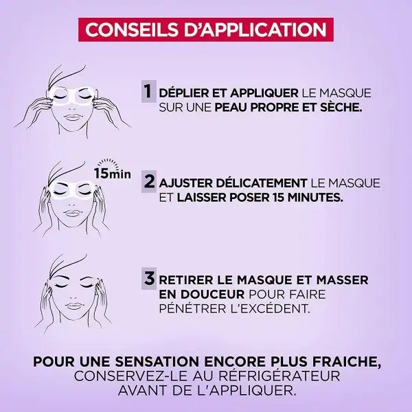 L'Oréal Paris Garnier Revitalift Filler Hydraterend oogserum Sheet Mask Anti-rimpel en anti-donkere kringen 3...