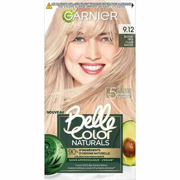 9.12 Rubio perla moi claro - Color de cabelo permanente sen amoníaco Belle Color Naturals de Garnier Garnier 5,87 €