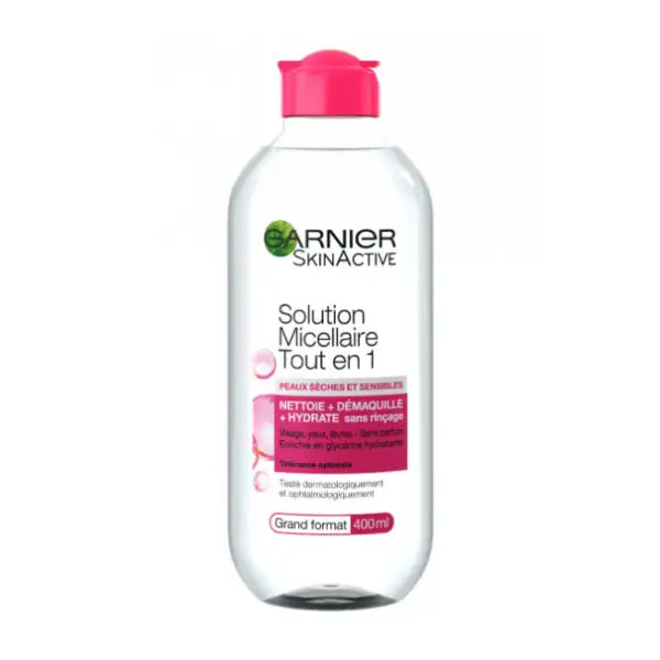 Garnier - Eau Micellaire Tout-en-1 - Enrichi en Vitamine C - Booster  d'Eclat - Pour les Peaux Ternes en Manque d'Eclat - Sans Rinçage - Formule