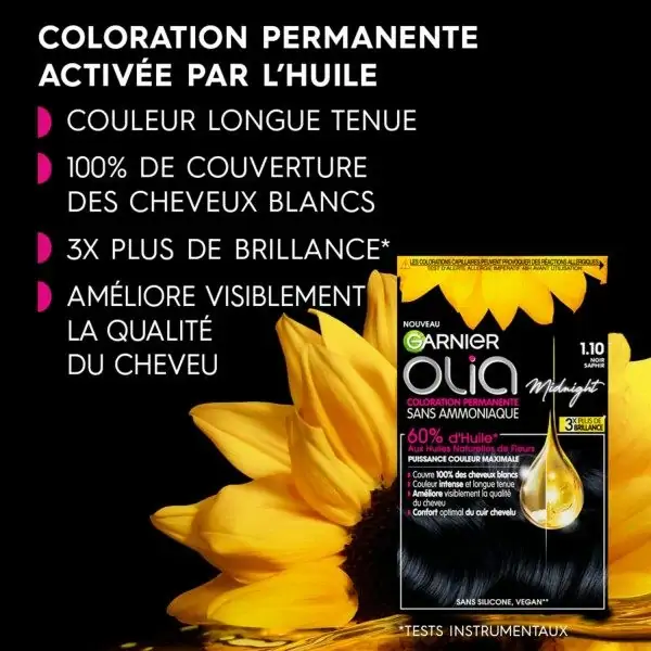 6.3 Châtain Miel Doré - Coloration Permanente Sans Ammoniaque Aux Huiles Naturelles de Fleurs Olia de Garnier Garnier 4,00 €