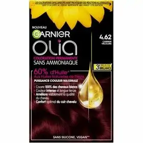 4.62 Carmin Velours - Permanent Hair Color Without Ammonia With Natural Flower Oils Olia by Garnier Garnier 6,12 €