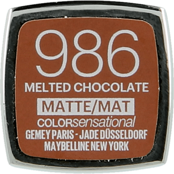 986 Chocolate Derretido - labial Rojo Gemey Maybelline Color Sensacional Gemey Maybelline 10,90 €