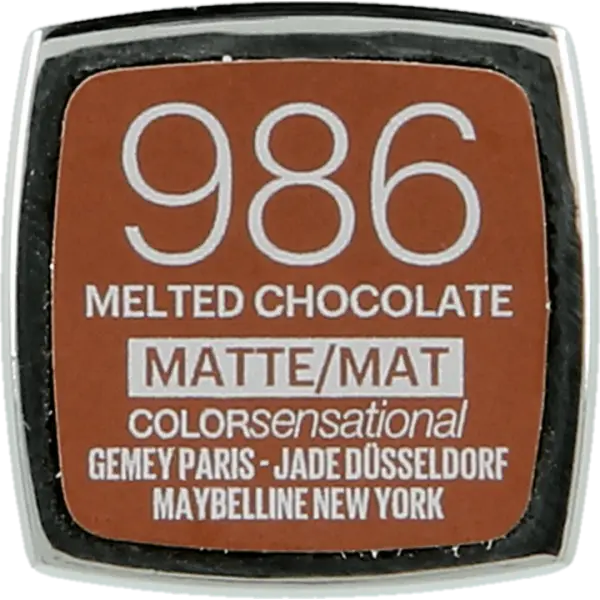 986 Chocolate Derretido - labial Rojo Gemey Maybelline Color Sensacional Gemey Maybelline 10,90 €