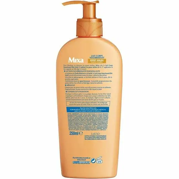 Nourishing Body Lotion Self-tanning Sun Effect Fair Skin by Mixa Intensive Dry Skin Mixa 4,50 €