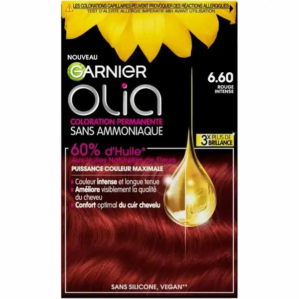 6.60 Intens Rood - Permanente Haarkleuring Zonder Ammoniak Met Natuurlijke Bloemoliën Olia van Garnier Garnier 5,00 €