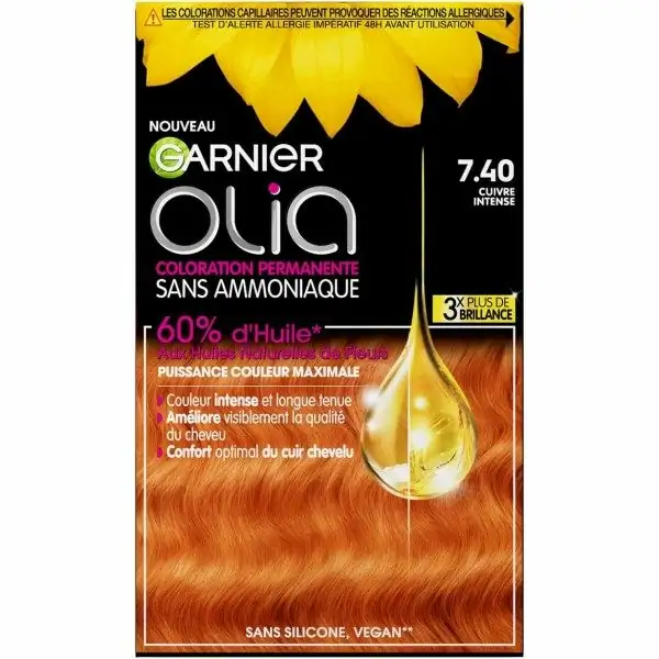 7.40 Cobre Intenso - Coloración Permanente Sin Amoníaco Con Aceites Naturales de Flores Olia de Garnier Garnier 6,00 €